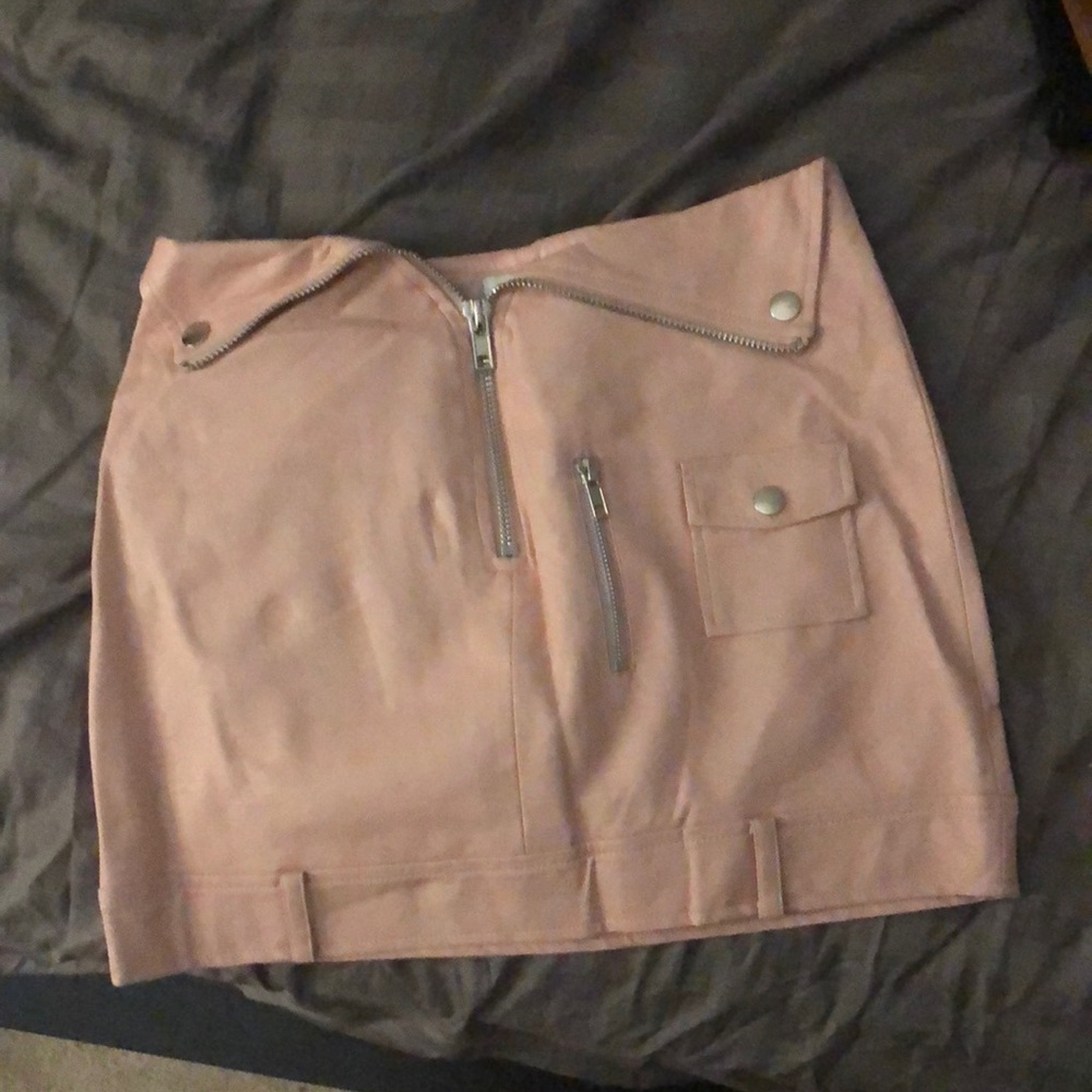 Fake leather skirt